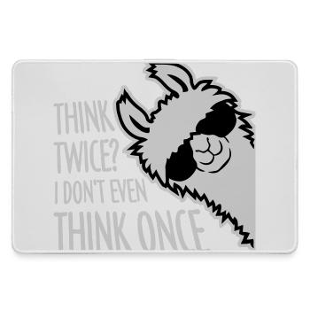 Think Twice? I Don't Even Think Once Lustig Spruch - Large Gaming Mouse Mat - grey - Front