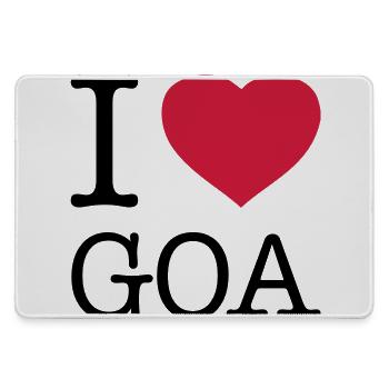 I LOVE GOA Indien - Mousepad groß für Gamer - Grau - Vorne