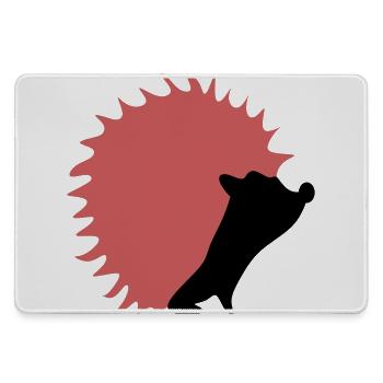 Herbst Igel - Mousepad groß für Gamer - Grau - Vorne