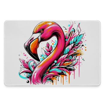 Flamingo - Mousepad groß für Gamer - Grau - Vorne