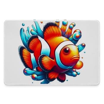 Clownfisch - Mousepad groß für Gamer - Grau - Vorne