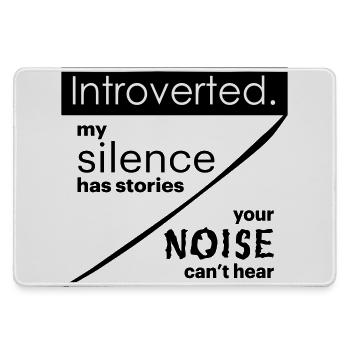 Introverted. Silence – noise. - Large Gaming Mouse Mat - grey - Front