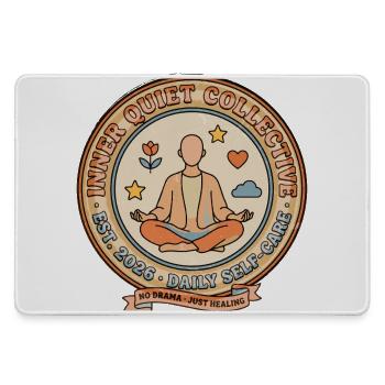 Inner Quiet Circle Daily Self-Care - Large Gaming Mouse Mat - grey - Front