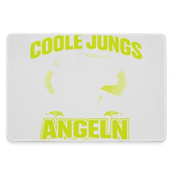 Fishing Cool Guys Walking Fishing Gift - Large Gaming Mouse Mat - grey - Front