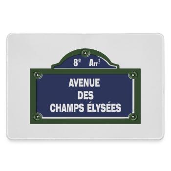 Vintage Parisian Street Signage Street Sign - Large Gaming Mouse Mat - grey - Front