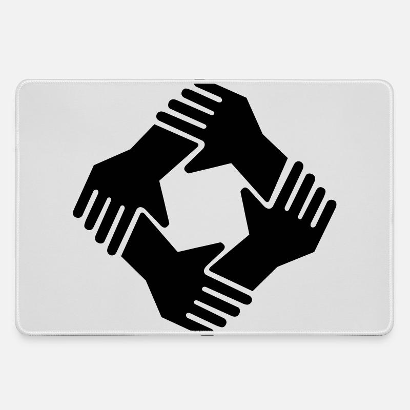together together - Large Gaming Mouse Mat - grey