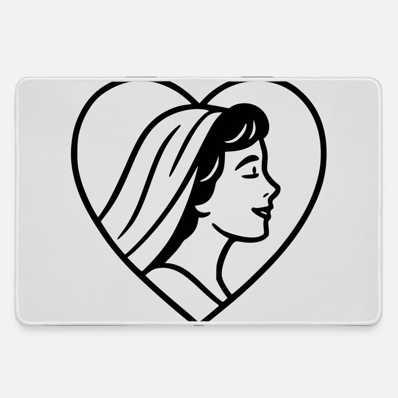 The Bride - Large Gaming Mouse Mat - grey