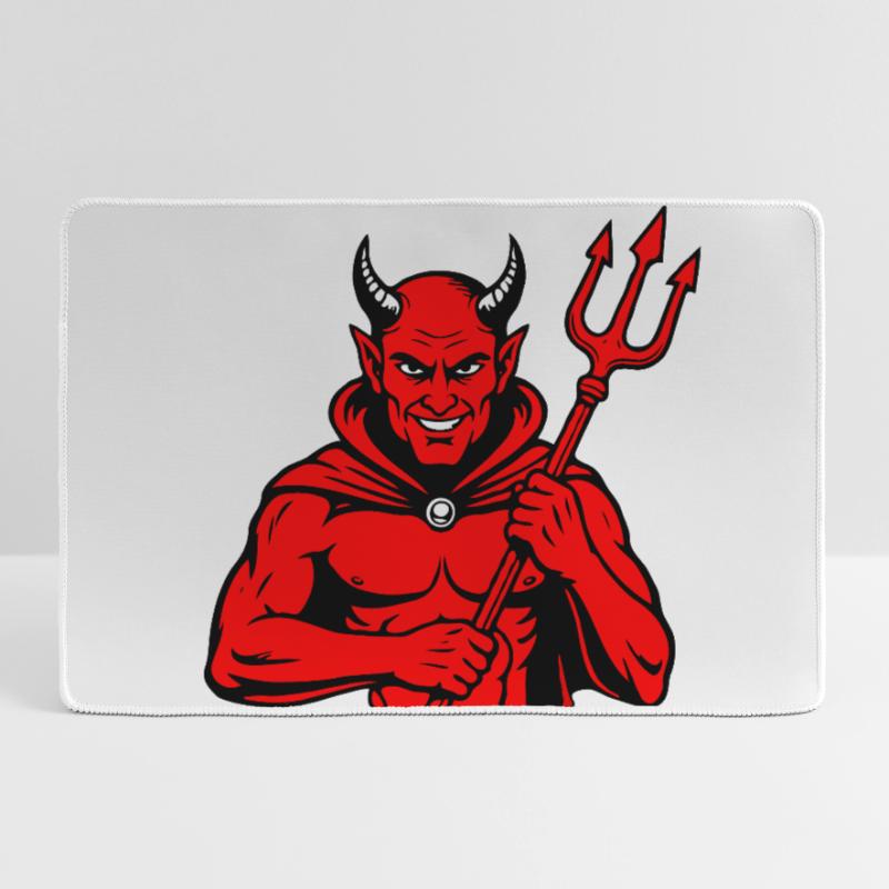 Devil Trident Satan Hell Evil Horns Horror Large Gaming Mouse Mat