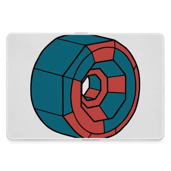 Detailed Skateboard Wheel Crew - Large Gaming Mouse Mat - grey - Front