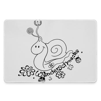 Wandern, Schnecke, hiking, snail - Mousepad groß für Gamer - Grau - Vorne