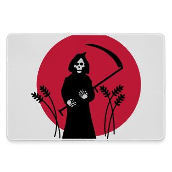 sensemann skelett mähen sense - Mousepad groß für Gamer - Grau - Vorne