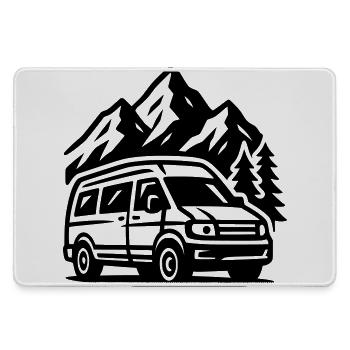 Vanlife - Mousepad groß für Gamer - Grau - Vorne