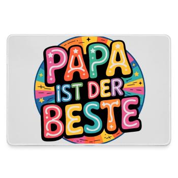 Papa ist der Beste - Mousepad groß für Gamer - Grau - Vorne