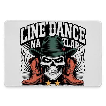 Skeleton Cowboy Line Dance - Large Gaming Mouse Mat - grey - Front