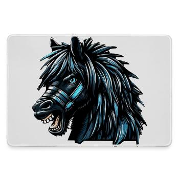 Pferd - Mousepad groß für Gamer - Grau - Vorne