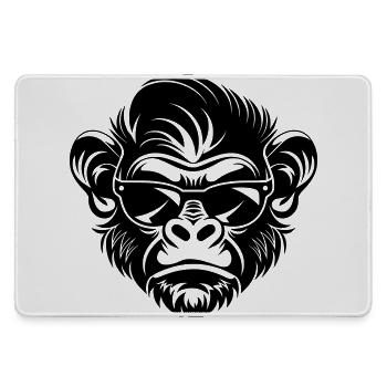 Tête de singe cool avec lunettes de soleil - Grand tapis de souris gamer - bruyère - Devant