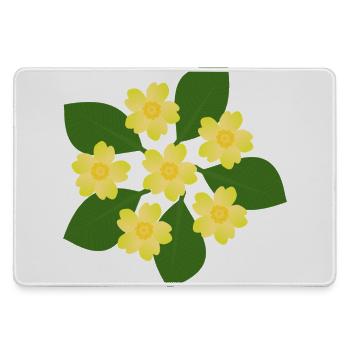 Februar Geburtstag Blüte Primeln Geburtstagsblume - Mousepad groß für Gamer - Grau - Vorne