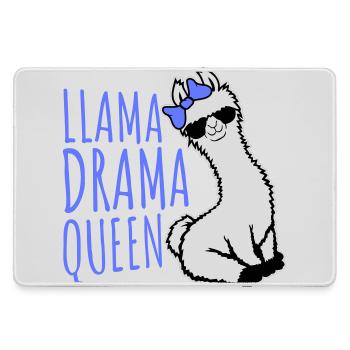 Lama Drama Queen Lunettes de soleil cool assises drôle - Grand tapis de souris gamer - bruyère - Devant