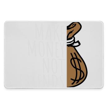 Gagne de l’argent, pas des amis, slogan Slogan - Grand tapis de souris gamer - bruyère - Devant