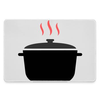 Kochtopf Dampf Kochen - Mousepad groß für Gamer - Grau - Vorne