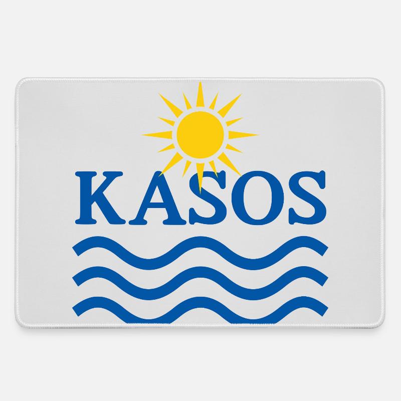 Kasos Sun and Waves - Large Gaming Mouse Mat - grey