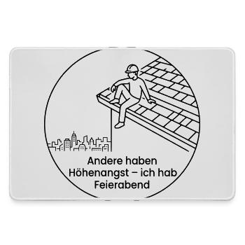 Dachdecker Höhenangst Feierabend - Mousepad groß für Gamer - Grau - Vorne