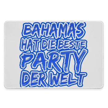 Urlaub Bahamas - Mousepad groß für Gamer - Grau - Vorne