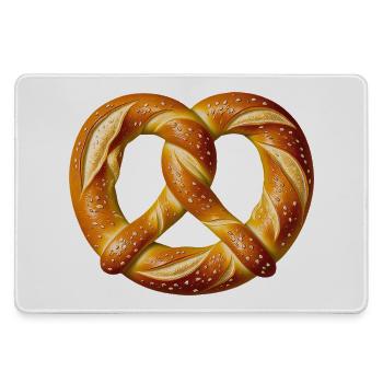 Brezel Bäcker Kostüm Backwaren Bäckerei Karneval  - Mousepad groß für Gamer - Grau - Vorne