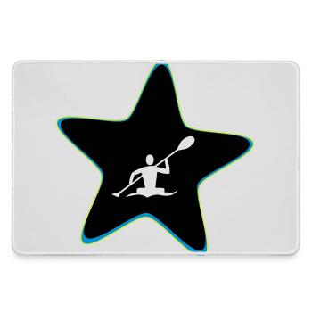 Star de kayak - Grand tapis de souris gamer - bruyère - Devant