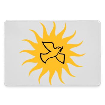 Dove of peace Sun - Large Gaming Mouse Mat - grey - Front