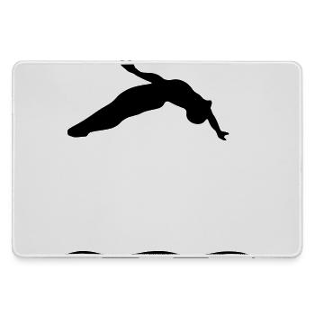 Turmspringer - Mousepad groß für Gamer - Grau - Vorne
