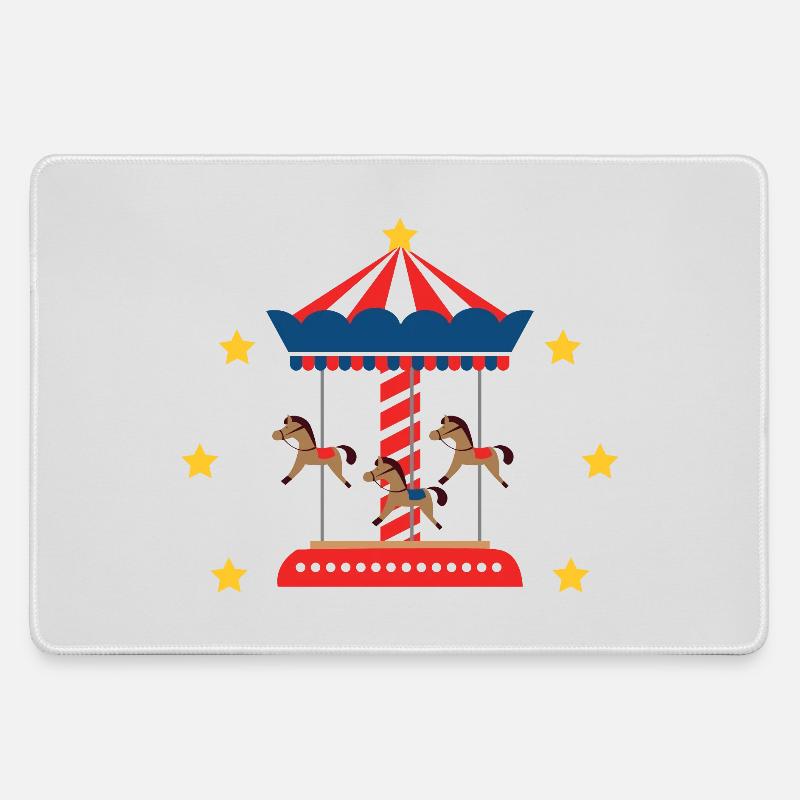 Carousel - Large Gaming Mouse Mat - grey