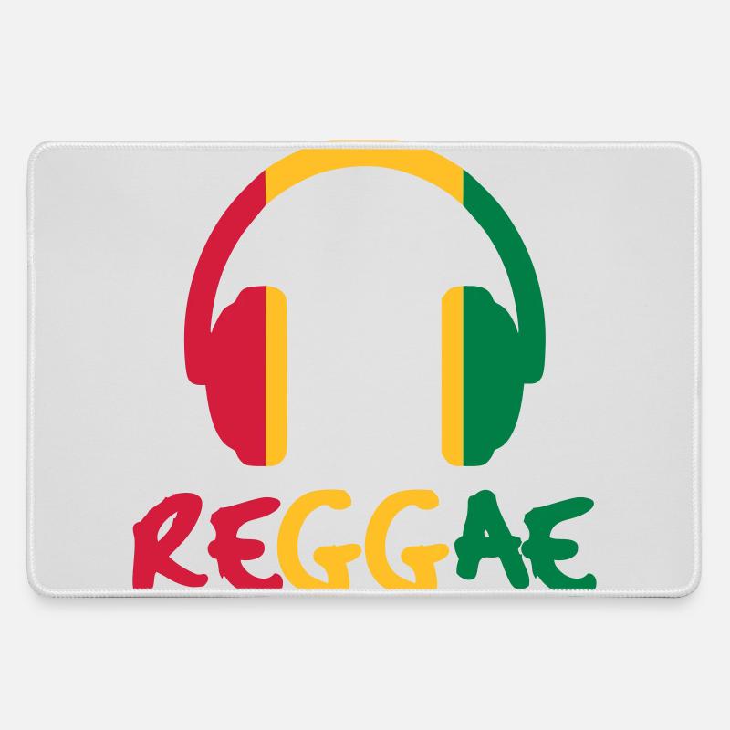 Reggae Music - Large Gaming Mouse Mat - grey