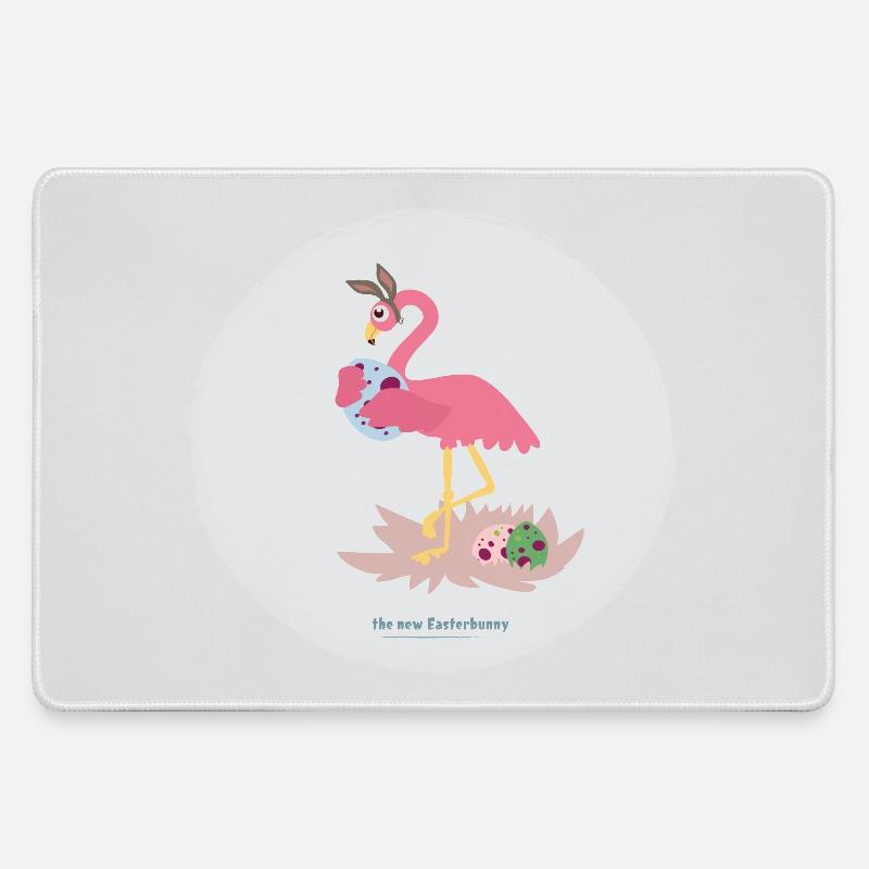 New Easter bunny - Large Gaming Mouse Mat - grey