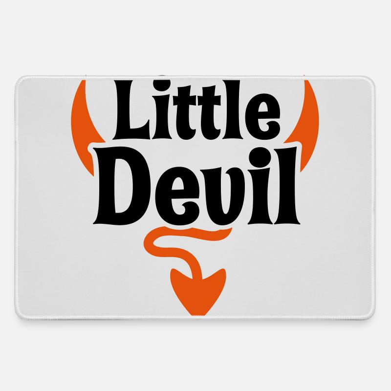 little devil baby - Large Gaming Mouse Mat - grey