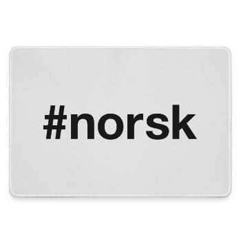 NORSK Norway Norwegen Hashtag Ich bin Norweger - Mousepad groß für Gamer - Grau - Vorne