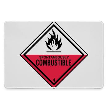 flamme danger inflammable humour ironie pompiers - Grand tapis de souris gamer - bruyère - Devant