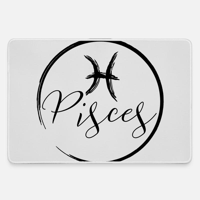 Horoscope Pisces - Large Gaming Mouse Mat - grey