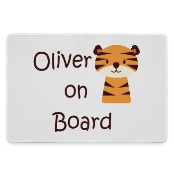 Oliver on board - Mousepad groß für Gamer - Grau - Vorne