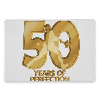 50 years - Large Gaming Mouse Mat - grey - Front