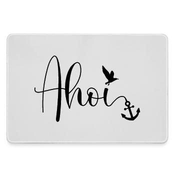 Ahoi Küste Nordsee Möwe Anker - Mousepad groß für Gamer - Grau - Vorne