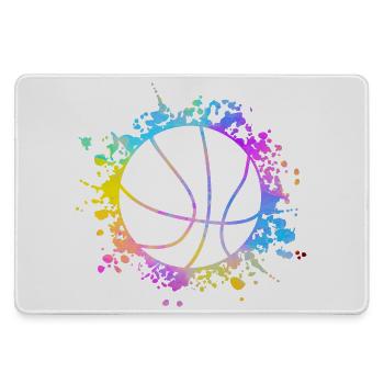 Basketball Farbspritzer Farbklecks - Mousepad groß für Gamer - Grau - Vorne