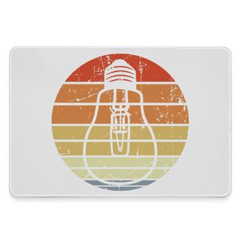 Vintage Glühbirne - Mousepad groß für Gamer - Grau - Vorne