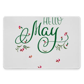 Mai, Monat, Frühling - Mousepad groß für Gamer - Grau - Vorne