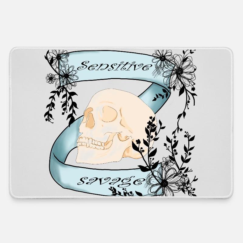 Sensitive & Savage - Large Gaming Mouse Mat - grey