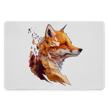 Polygon Fuchs Design, Hübscher Fuchs - Mousepad groß für Gamer - Grau - Vorne