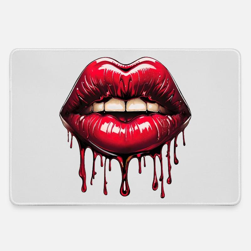 Lips - Large Gaming Mouse Mat - grey