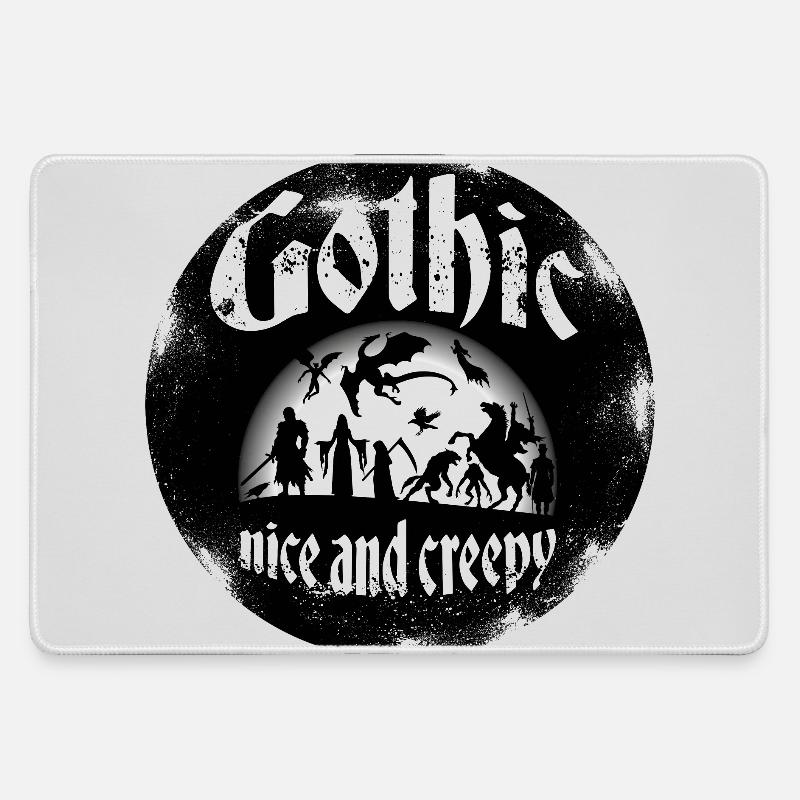 Turn monsters and ghosts into friends. - Large Gaming Mouse Mat - grey