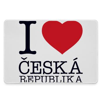I LOVE CZECH REPUBLIC Tschechien - Mousepad groß für Gamer - Grau - Vorne