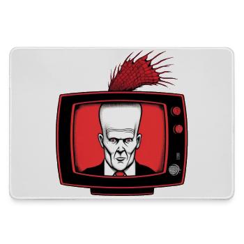TV 01 - Large Gaming Mouse Mat - grey - Front